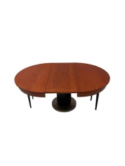 Art Deco Modernist Round Extendable Dining Room Table by Hendrik Wouda, 1931